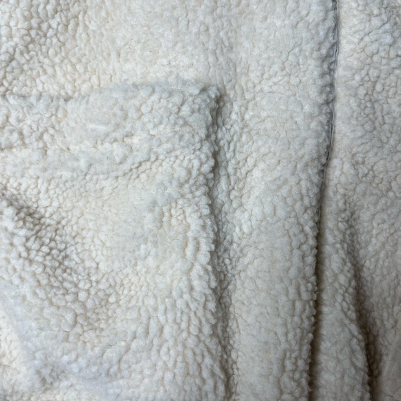 I Am Gia Beige The Pixie Sherpa Slouchy Teddy Jacket Cozy Trendy It Girl sz L - Picture 10 of 11